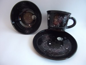 galaxis mintás kerámia