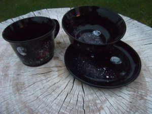 galaxis mintás kerámia